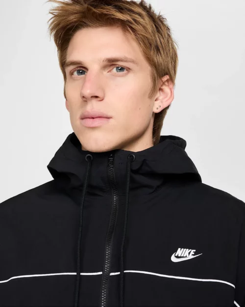 Men's Nike Club Black Hooded Jacket