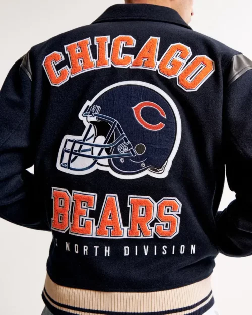 NFL Abercrombie Chicago Bears Varsity Bomber Jacket