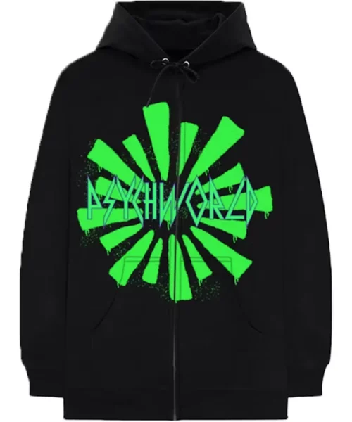 Psychworld x Trippie Redd Zip Black Hoodie