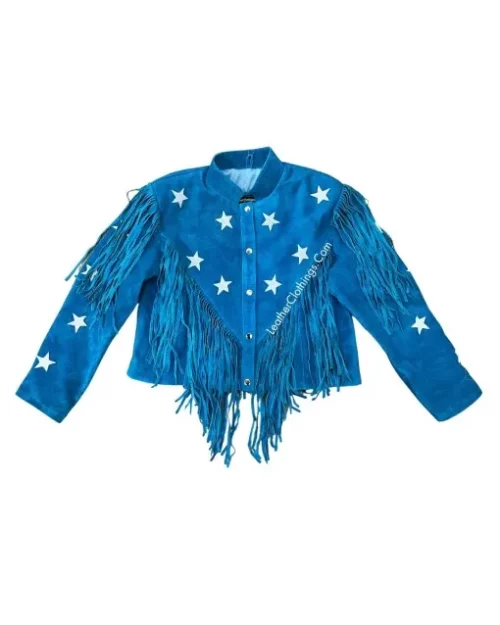 Taylor Swift Miss Americana Blue Fringe Jacket