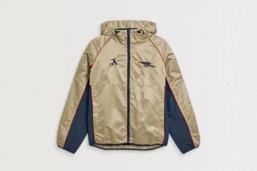 Arsenal Retro Windbreaker Gold Jacket