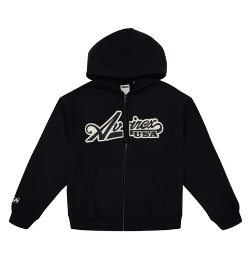 Avirex SCRIPT Black Hoodie