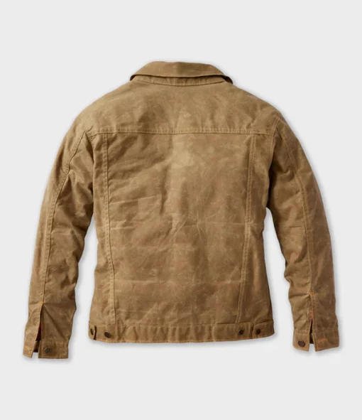 Field Tan '91 Flannel Lined Waxed Canvas Tan Brown Jacket - Image 3