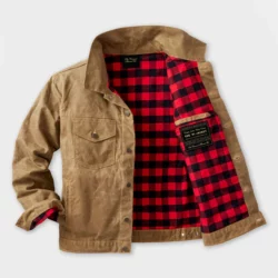 Field Tan '91 Flannel Lined Waxed Canvas Tan Brown Jacket