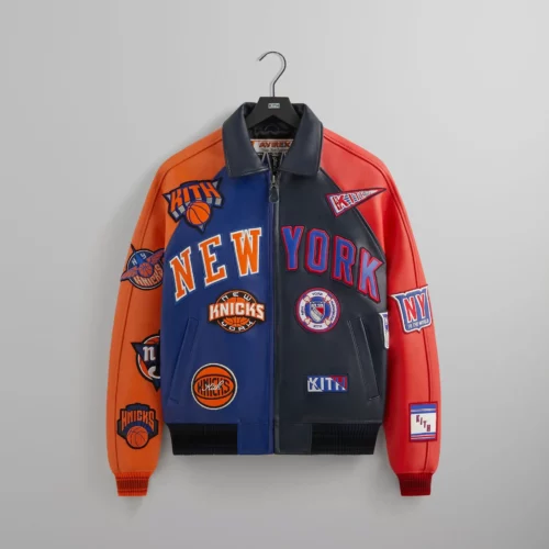 Kith AVIREX for Madison Square Garden Sports Icon Leather Jacket