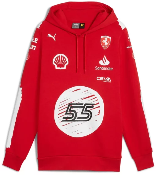 Men's PUMA Scuderia Ferrari F1 Carlos Sainz Joshua Vides Las Vegas GP Red Hoodie