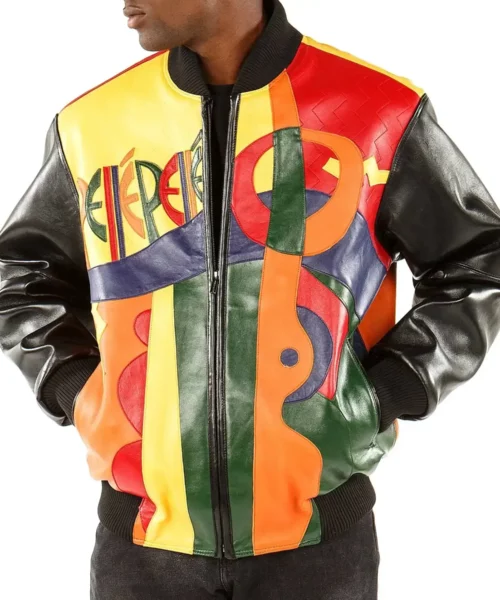 Men’s Pelle Pelle Picasso Plush Bomber Real Leather Jacket