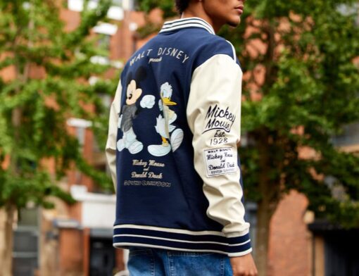 Mickey Mouse and Donald Duck Disneyland Varsity Jacket