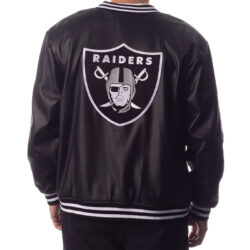NFL Las Vegas Raider Varsity Bomber Letterman Jacket