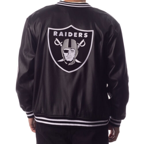 NFL Las Vegas Raider Varsity Bomber Letterman Jacket