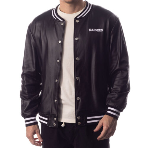 NFL Las Vegas Raider Varsity Bomber Letterman Jacket