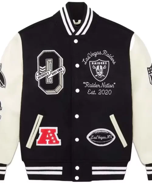 OVO x NFL Las Vegas Raiders Bomber Varsity Jacket