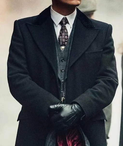 Peaky Blinders Thomas Shelby Black Wool Trench Coat