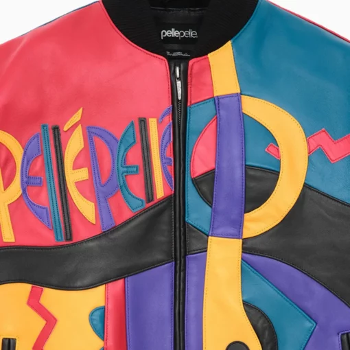 Pelle Pelle Picasso Plush Multi Color Leather Jacket