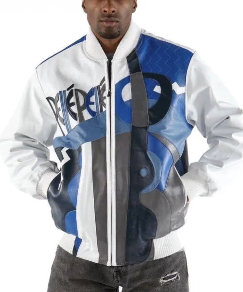 Pelle Pelle Picasso Plush White Bomber Leather Jacket