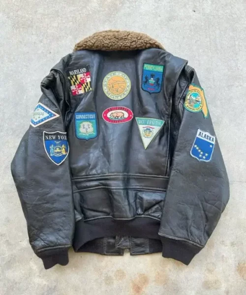 Top Gun G-1 Black Leather Jacket