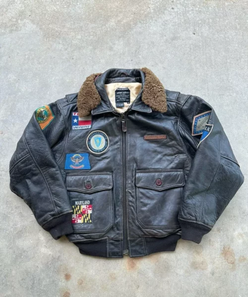 Top Gun G-1 Black Leather Jacket