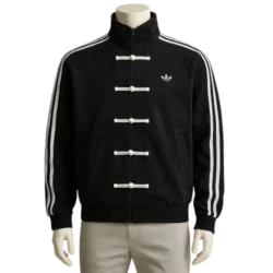 Unisex Chinese New Year Adidas Black Suede Jacket