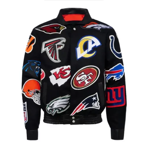 Unisex NFL Collage Patch Jacket Black