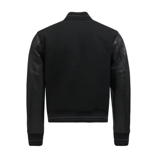 Mens Original Polo Ralph Lauren Label Broken Twill Varsity Jacket Black