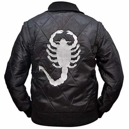 Men's Ryan Gosling Black Drive Scorpion Satin Jacket