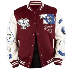 Men's True Religion Maroon Varsity Jacket