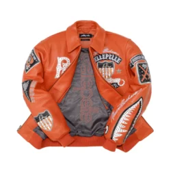 Pelle Pelle American Bruiser Orange Leather Jacket - RLeather