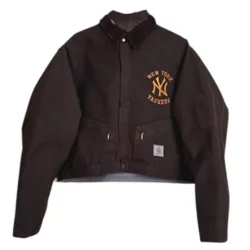 Vintage Carhartt x NY Yankees Crop Jacket Dark Brown