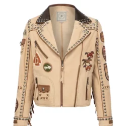 Women's CMT Music Awards Lainey Wilson Fringe Jacket Brown